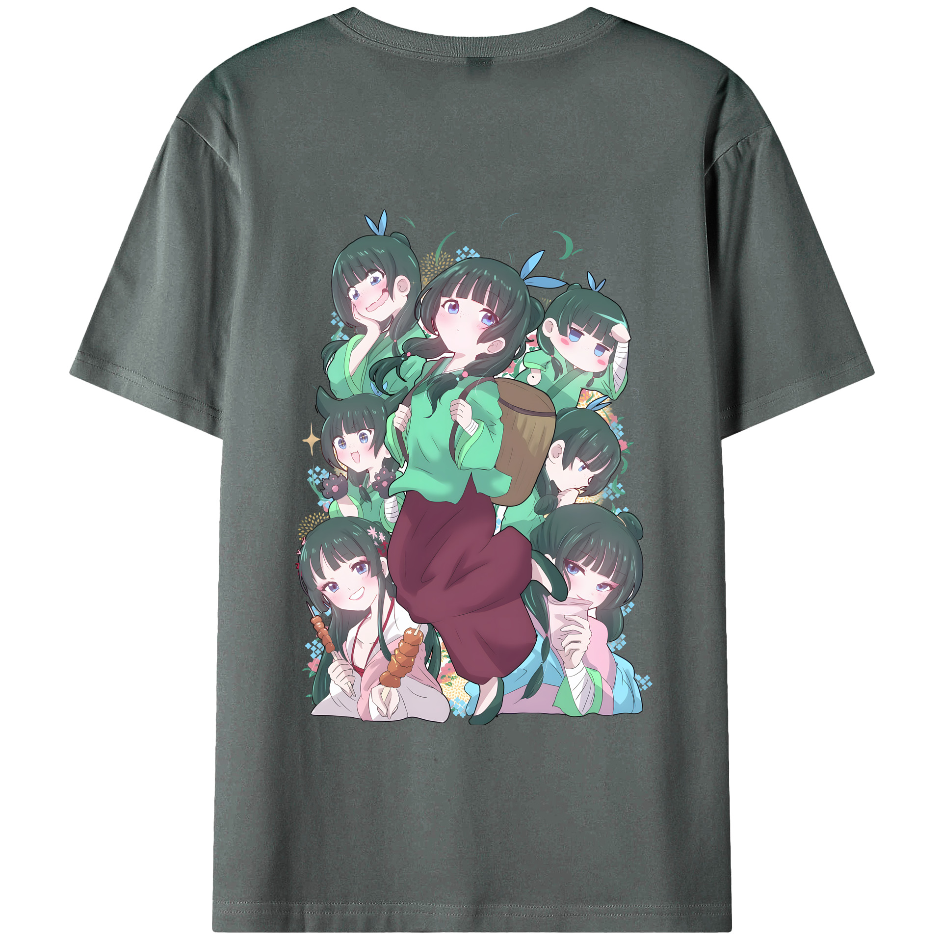 （画像用） 薬屋のひとりごと The Apothecary Diaries 綿100％ メンズ半袖Tシャツ（バックプリント） 通気性